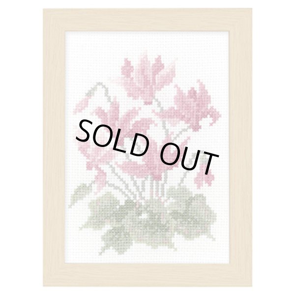 画像1: [9906] オリムパスクロスステッチキット　12ヶ月の花フレーム　11月 シクラメン (1)