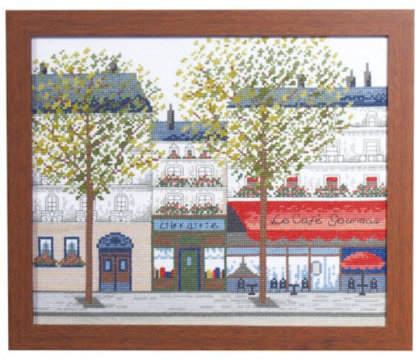画像1: [10004] オリムパス クロスステッチキット オノエ・メグミ ヨーロッパの風景 四季を巡る旅-マロニエ色づくパリの街- (1)