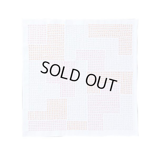 画像3: [10040] オリムパス 花ふきんキット Sashiko Textile lab -Block-(白) (3)