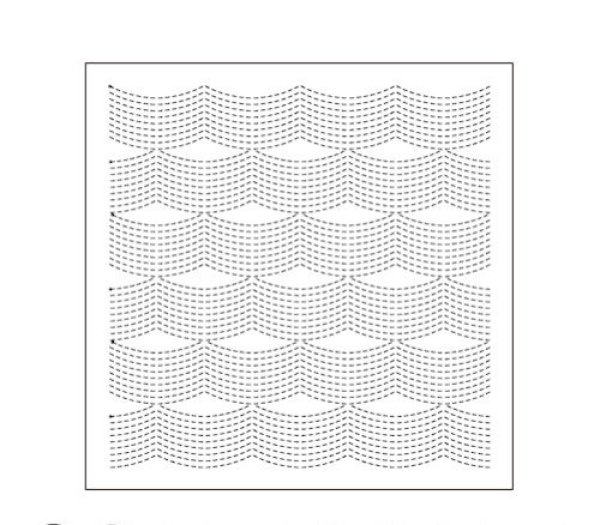 画像1: [10045] オリムパス刺し子 花ふきん Sashiko Textile lab - Flow- (白) (1)