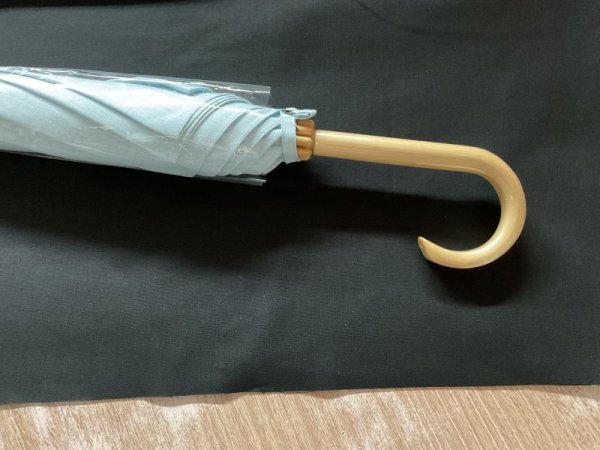 画像5: [7026] 越前屋オリジナル　パラソル・日傘　長柄　８本骨　麻クラッシータイプ (5)