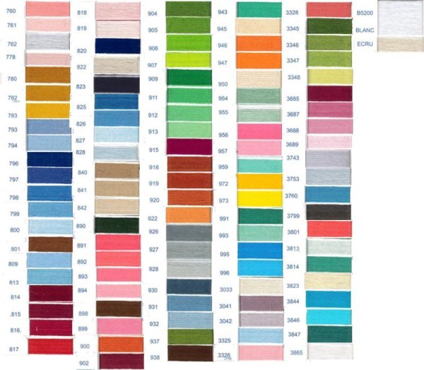 画像3: [0138] DMCパールコットン8番糸　色番号1-400番台 (3)