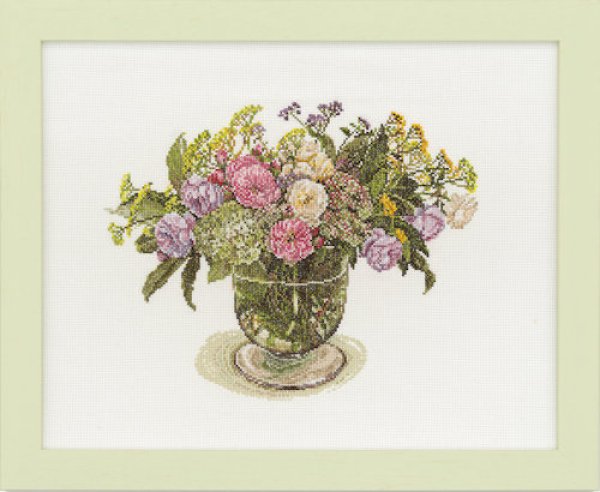 画像3: [10242] COSMO クロスステッチキット Stitching with Fujico collection -イングリッシュローズと初夏の花々- (3)