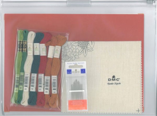 画像2: [10422] DMC 樋口愉美子 刺繍キット オレンジ色のブーケ　 (2)