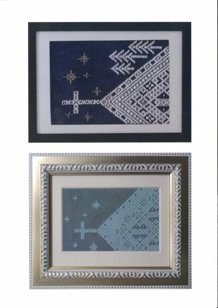 画像2: [10470] こぎん刺し図案　星の煌めく教会　cerisier(スリージェ) (2)