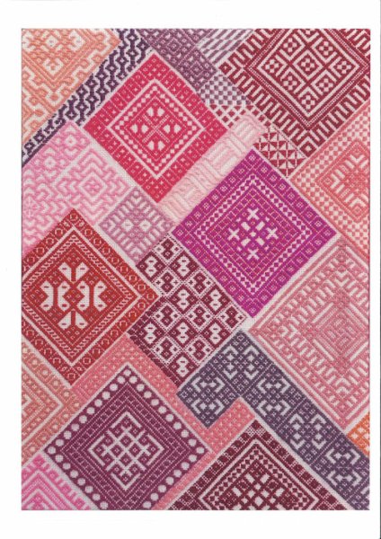 画像2: [10468] こぎん刺し図案　テラコッタモザイク　cerisier(スリージェ) (2)