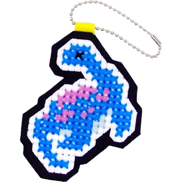 画像2: [10490] はじめてのクロスステッチ　恐竜チャームキット　4.プレシオサウルス (2)