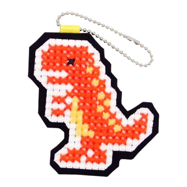 画像2: [10487] はじめてのクロスステッチ　恐竜チャームキット　1.ティラノサウルス (2)