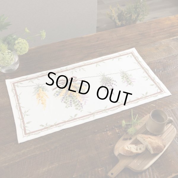 画像1: [10515] オノエ・メグミ　Mimosa　Collection　テーブルセンター　ミモザのスワッグブーケ (1)