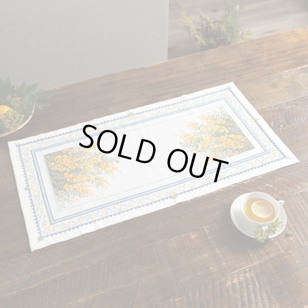 画像1: [10516] オノエ・メグミ　Mimosa　Collection　テーブルセンター　満開のミモザ (1)