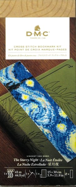 画像1: [10524] DMCブックマーククロスステッチキット　THE STARRY NIGHT（星月夜） (1)