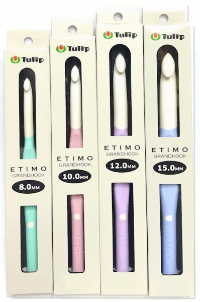 画像1: [10561] チューリップTulip ETIMO GRANDHOOK クッショングリップ付きかぎ針 各種 (1)