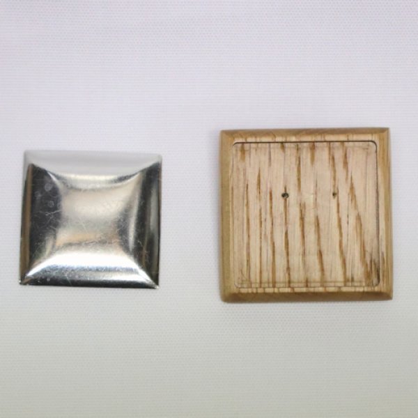 画像3: [10562] 新型オリジナル木製ブローチ台【四角】 木地色 (3)