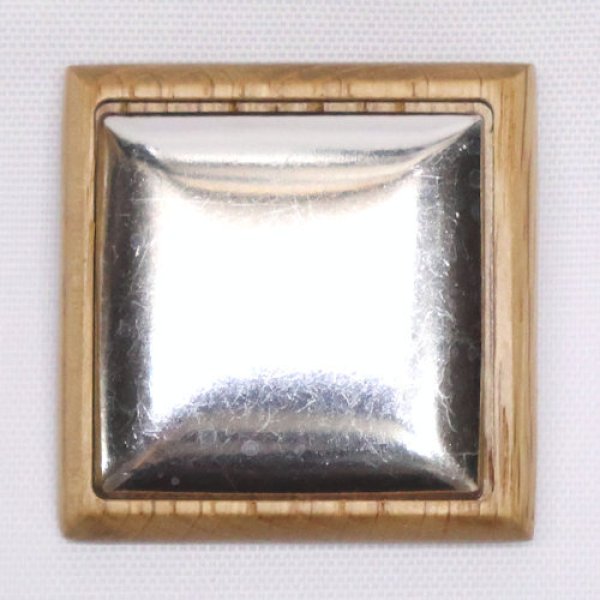 画像1: [10562] 新型オリジナル木製ブローチ台【四角】 木地色 (1)