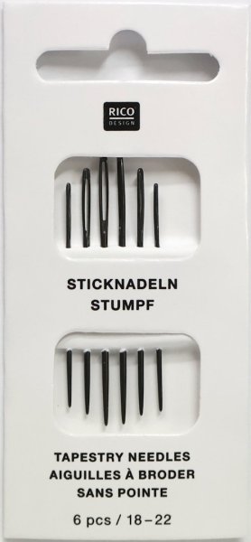 画像1: [10570] RICO タペストリー針 18-22　黒 (1)