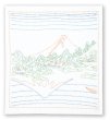 画像2: [10576] オリムパス 刺し子の花ふきん 葛飾北斎　富嶽三十六景　甲州三坂水面 (2)