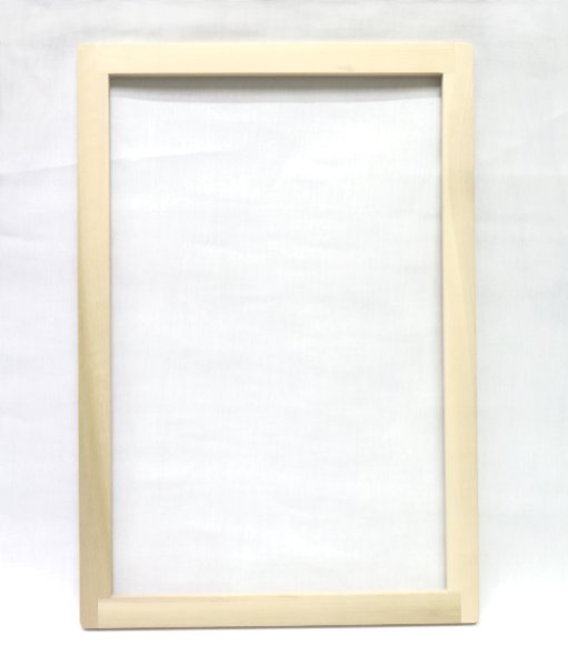 画像1: [10640] 絽刺し枠 広幅　27×42cm (1)