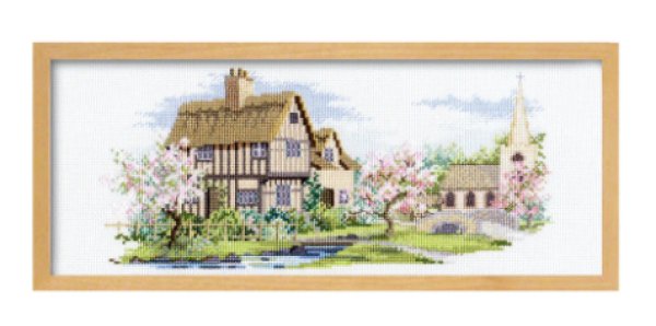 画像2: [5790] オリムパス　クロスステッチキット　〜ブロッサムレーン〜 (2)