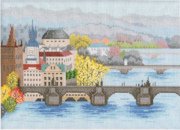 画像1: [5797] オリムパス　クロスステッチキット　世界遺産と世界の風景から　〜カレル橋〜 (1)