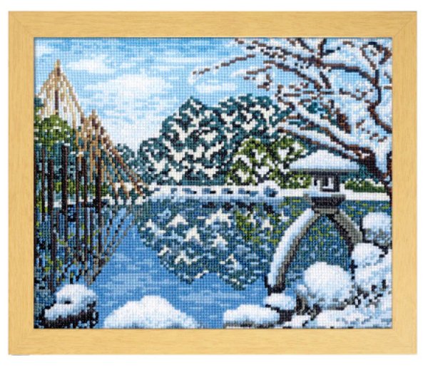 画像2: [5771] オリムパス　クロスステッチキット　四季を彩る　日本の名所　冬の兼六園 (2)