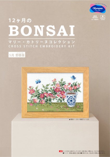 画像1: [10699] オリムパスクロスステッチキット　12ヶ月のＢＯＮＳＡＩ　「5月 野薔薇」 (1)