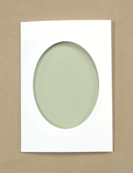 画像3: [8254] プレゼントカード　白：楕円　2枚セット封筒付き (3)