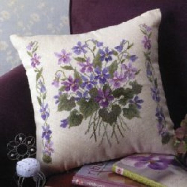 画像1: [0985] オリムパス　スミレのクッション (1)