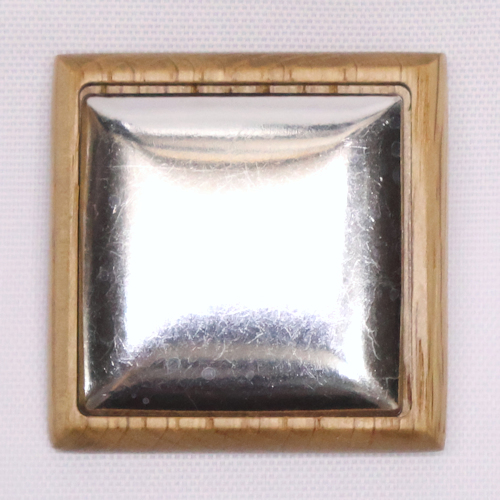 10562] 新型オリジナル木製ブローチ台【四角】 木地色 - 手芸の越前屋